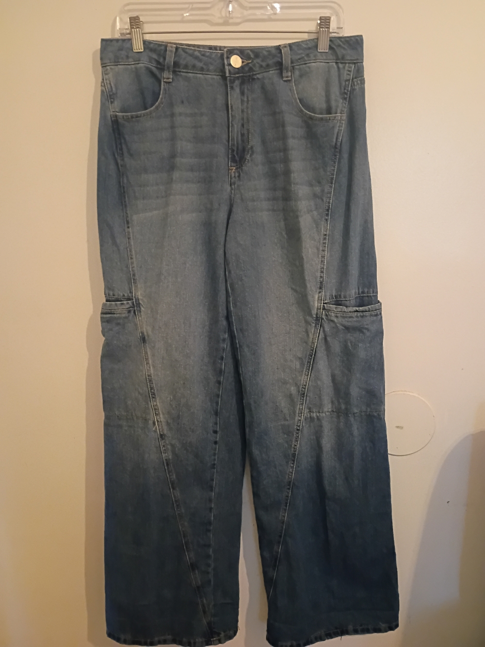ban-jara Women's High-Rise Wide-Leg Denim Jeans Sz 11/29 See Measurements